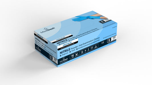 MediDash™ Nitrile Examination Gloves, Medi Blue